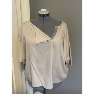 Petit Pois | Embellished Neck Blouse | Beige | Women’s 0 | Very Good Condition